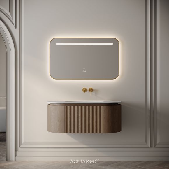 Belgravia Vanity Unit & Stone Basin 1000mm Smoked Oak